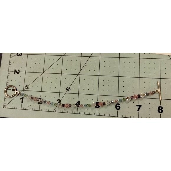 Swarovski Crystal Bracelet Rainbow Elegant Boho 7 inch - Picture 3 of 3